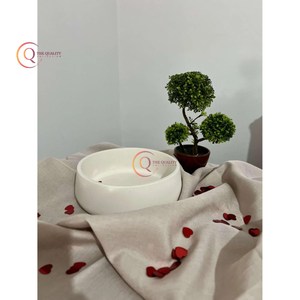 ชามเสิร์ฟพร้อมเคาน์เตอร์ห้องครัวชามเสิร์ฟลายหินอ่อนธรรมชาติสีขาวทรงกลมดีไซน์แบบญี่ปุ่น - Product Image 3