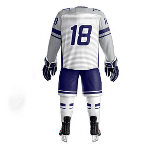 Uniforme de hockey sur glace en polyester personnalisé en gros avec des caractéristiques antibactériennes écologiques à séchage rapide Prix bas Design respirant - Product Image 3