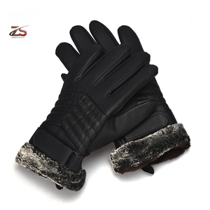 Gants d'hiver en cuir à doigts entiers Gants d'hiver en cuir au Pakistan - Product Image 6