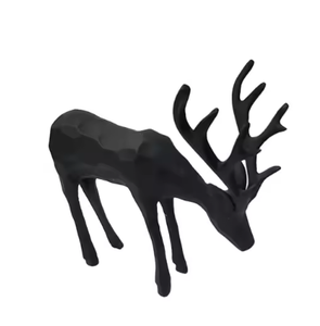 Modern Design Handcrafted Metal Reindeer Sculpture Black <b>Matte</b> Finished Sculptures for Home or Office Decor Hot Selling - Product Image 1