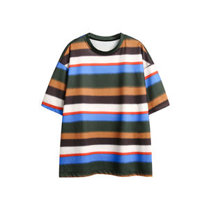 Vente en gros T-shirts pour hommes imprimés OEM couleur personnalisée à manches courtes conception d'épaules tombantes nouveau et pas cher - Product Image 1