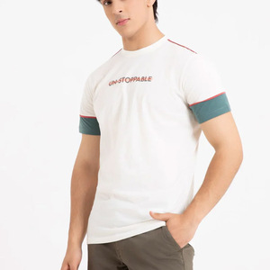 Camisetas de hombre marca de impresión personalizada transpirable 100% algodón camisetas de hombre de alta calidad gráfico de peso pesado camisetas de hombre - Product Image 1