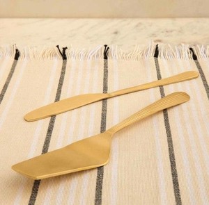 Trending Gold Plated Stainless Steel Slicer & Spatula Designer Thin Handle Metal Slicer & Spatula <b>Cake</b> Server Wedding Hotel - Product Image 3