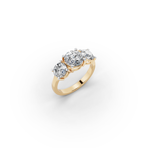 Grande bague à trois pierres en diamant de culture - Product Image 1