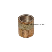 Quemador de Incienso de Acero Inoxidable de Alta Calidad con Base de Madera, Decoración India Árabe para Aromatizar el Hogar, Uso Religioso en Interiores