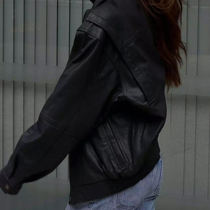 Veste en cuir pour femmes tendance, prix bas, veste en cuir véritable pour femmes, nouvelle veste en cuir tendance pour femmes - Product Image 4