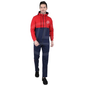 Trendy Winter Men Tracksuit with Hoodie <b>Jacket</b> and Matching Pants <b>Lightweight</b> Breathable Fabric for <b>Running</b> - Product Image 1