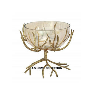 ชามน็อตโลหะเกรดอาหารที่สะอาดง่ายพร้อมขาตั้งรูปทรงดอกไม้สำหรับเสิร์ฟอาหารที่บ้านโรงแรม - Product Image 2