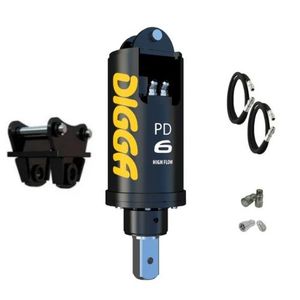 Digga PDDH-2 Micro Excavator <b>Auger</b> Drives 750Kg-2T Yellow/Black 5-Year Warranty - Product Image 3