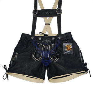 100% High Quality Bavarian Ladies Trachten Embroidered Genuine <b>Leather</b> Lederhose <b>Shorts</b> Breathable <b>Women's</b> Lederhosen - Product Image 6