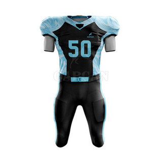 Uniforme de course de football américain pour hommes Logo imprimé personnalisé et modèles de sports d'équipe Ensemble de vêtements de couleur unie - Product Image 1