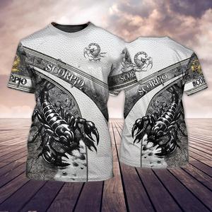 Camiseta Deportiva Casual de Verano para Hombre, de Manga Corta, con Estampado 3D de Escorpión, de Punto Sólido, de Secado Rápido, Talla Grande - Product Image 6
