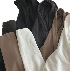 Chaqueta con Capucha para Mujer, Cómoda, Elástica, de Algodón Suave, Lisa, Holgada, para Entrenamiento, Correr, con Cierre, Técnica de Lavado Ácido, ODM, Abrigo de Invierno - Product Image 2