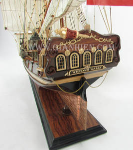 Gia Nhien Fabricant Approuver Conception Personnalisée Bas quantité minimale de commande WHYDAH GALLY MODÈLE GRAND VOILIER avec HAUTE QUALITÉ Artisanat maquette de bateau - Product Image 6