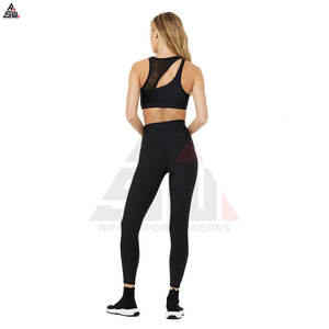Nouveauté : Ensemble de yoga 2 pièces taille plus, léger et respirant, soutien-gorge de sport et legging taille haute, fabriqué au Pakistan, OEM/ODM - Product Image 2