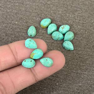 Cabujones naturales de la belleza durmiente, Arizona, turquesa, tamaño personalizado, forma de pera, Color verde, accesorios de joyería de piedras preciosas Kingman sueltas - Product Image 3