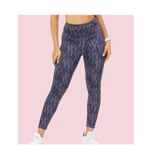 Leggings de Yoga de Cintura Alta con Estampado Floral, Tejido Transpirable con Elasticidad en Cuatro Direcciones, Antibacterianos, para Mujer, Fitness, Running, Yoga, Uso Diario - Product Image 4