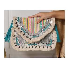 Bolso de mano tipo sobre con monedero para mujer, bolsa de mano cruzada, para noche, venta al por mayor, Guru, Kirpa, Export House, novedad - Product Image 2