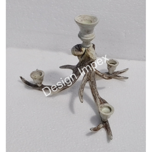 Juego de tres portavelas de piezas personalizadas, diseño de asta, respetuoso con el medio ambiente, fiesta de boda, Navidad, otra mesa, portavelas decorativo - Product Image 5