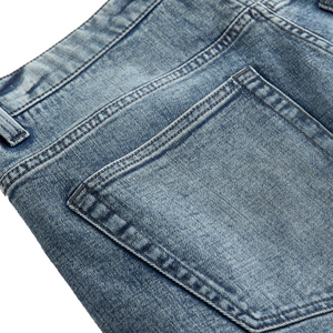 Short en jean coupe ample 100% coton pour homme personnalisé en gros/Short en jean style tendance avec fermeture éclair Jorts réguliers Skate Jeans Shorts - Product Image 4