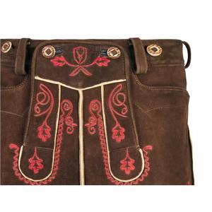Unisex Custom Embroidery Leather Bavarian <b>Shorts</b> Lederhosen Pakistan Manufacturer Casual Wear German Traditional Eco-Friendly - Product Image 2