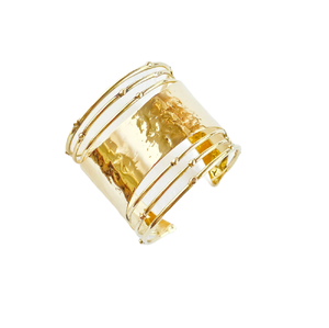 Pulsera de latón estilo reina con corte láser, elegante y de diseño exclusivo, para mujer, hecha a mano, Colección Otoño Invierno 2024 - Product Image 2