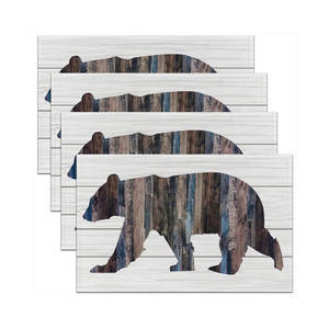 <b>Round</b> Shape Luxury Wedding Dining Table <b>Placemat</b> 100% Pure Cotton Material Customized Print <b>Placemats</b> - Product Image 2