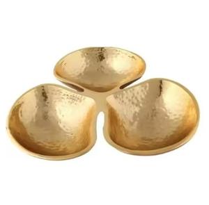 Plateau en métal de forme unique en aluminium fini or de haute qualité luxueux pour la décoration conception de tissage arrivée chaude - Product Image 5