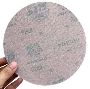Disco de lijado <span class=keywords><strong>NORTON</strong></span> A275 de 150MM, disco de lijado en seco con respaldo de Velcro o PSA para muebles de madera roja, superficies pintadas, coches de metales - Product Image 2