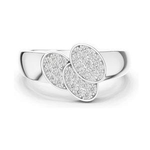 Bague élégante à trois pierres en diamant de laboratoire pour femmes, 0,341 CT VVS-VS EF Diamants de laboratoire, or 18 carats, 14 carats, 10 carats et argent 925 - Product Image 1