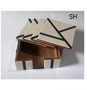 Classic Style <b>Round</b> Stone Coaster Set Custom Material for Kitchen Made in India - Product Image 3