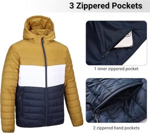 2024 Men's Casual Woolen Bomber <b>Jacket</b> <b>Thin</b> Reversible Hooded Stand Collar <b>Waterproof</b> Eco-Friendly Breathable Fabric Winter - Product Image 3