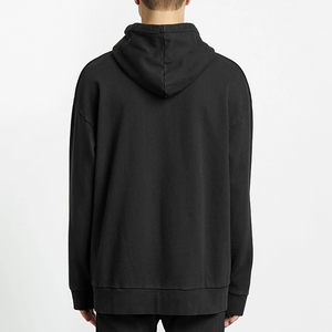 Sweat à capuche pour homme 100% coton avec logo personnalisé vierge avec fermeture éclair sur les épaules tombantes Sweat à capuche pull oversize Sweats à capuche lourds pour hommes - Product Image 2