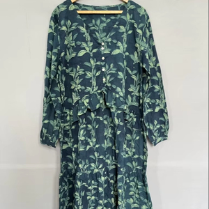 ชุดเดรสยาวผ้าลินินยาวสำหรับผู้หญิงชุดเดรสยาวผ้าลินินชายหาดวันหยุดฤดูร้อนแบบลำลองกำหนดเอง - Product Image 1