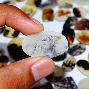 Ágata dendrítica Shazar Natural de alta calidad, cabujón de piedras preciosas sueltas, mezcla de piedras preciosas sueltas, forma y tamaño, piedras preciosas para la fabricación de joyas - Product Image 3