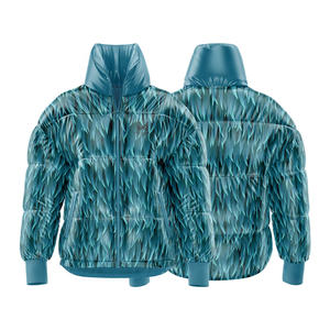 Veste matelassée à col roulé légère imperméable personnalisée formelle avec impression 3D coupe-vent confortable durable solide devant - Product Image 3