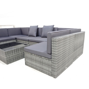 Conjunto de Sofás de Ratán Comehome, Muebles de Sala de Estar para Exteriores, Decoración Moderna y Elegante - Product Image 6