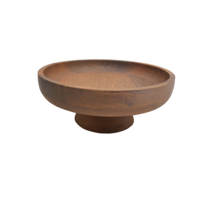 Tazón de fruta de forma redonda de madera a granel con acabado natural al por mayor para mesa, hogar y hoteles, comida y aperitivos, cuencos para servir hechos a mano - Product Image 1