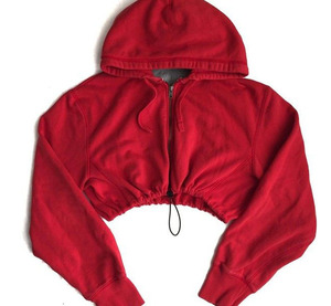 Sudadera con Capucha Corta de Invierno para Mujer, Estilo Urbano, con Media Cremallera, Logotipo OEM Personalizado, Impresión Personalizada, Estilos en Blanco, Venta al Por Mayor - Product Image 1