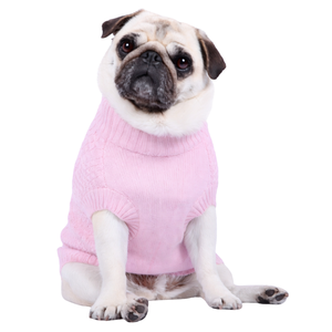 เสื้อสุนัขถักลายเคเบิล นุ่มสบายเหมือนขนมสายไหม อุ่นสบายสำหรับสัตว์เลี้ยง เสื้อไหมพรมฤดูหนาวสำหรับสุนัขพันธุ์เล็กและกลาง ดีไซน์ทันสมัย สวมใส่สบาย - Product Image 1