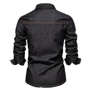 Veste en jean vintage personnalisée 100% coton pour hommes Veste en jean délavée avec fermeture éclair pour hommes Veste en jean pour hommes - Product Image 6