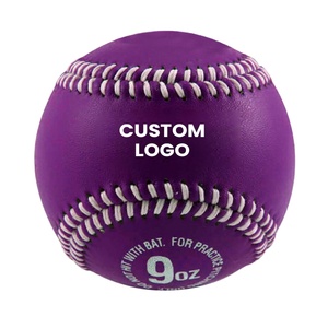 Pelota de béisbol de cuero Pu a granel OEM al por mayor con logotipo personalizado, pelota base ligera promocional para Partido de entrenamiento, corcho para jugar - Product Image 1