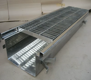Durable SS <b>Drain</b> Channel with Floor Grating Cost Effective Water Drainage System for Kitchen <b>Bathroom</b> Garage or Outdoor - Product Image 2