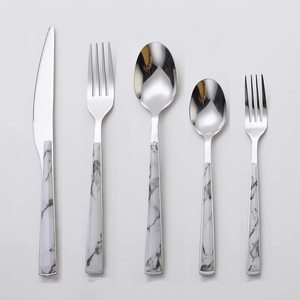 Couverts en acier inoxydable utilisés dans les ustensiles de cuisine de table à manger café usage domestique couleur argent plaqué couverts poignée de conception supérieure - Product Image 1