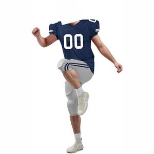 Maillots et pantalons de football américain personnalisés OEM avec logo vierge, impression numérique, courts, anti-humidité, protection UV pour adultes - Product Image 5