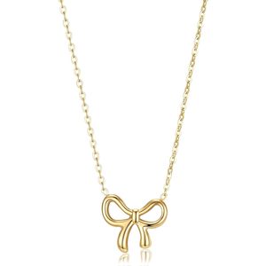 Collana con girocollo con fiocco in oro 18K TESTRYE per donne alla moda con fiocco e papillon - Product Image 1