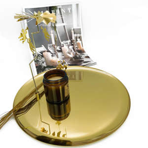Plateau en métal décoratif pour servir, pour la maison, l'hôtel, le restaurant, le café, le bar, cadeau de mariage, présentoir, organisateur, qualité supérieure durable - Product Image 1