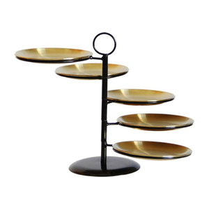 Modern Iron Metal Plate Rack Black Finished Perfect For Kitchenware <b>Tabletop</b> Standing Multifunction Plate <b>Storage</b> Holder - Product Image 4