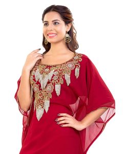 Caftán islámico marroquí de playa elegante moderno hasta el suelo de manga larga para vestido de mujer - Product Image 5