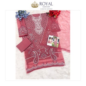 Organza de nailon tradicional de nuevo diseñador de calidad excepcional con traje Salwar de trabajo manual para mujer ropa de fiesta - Product Image 2